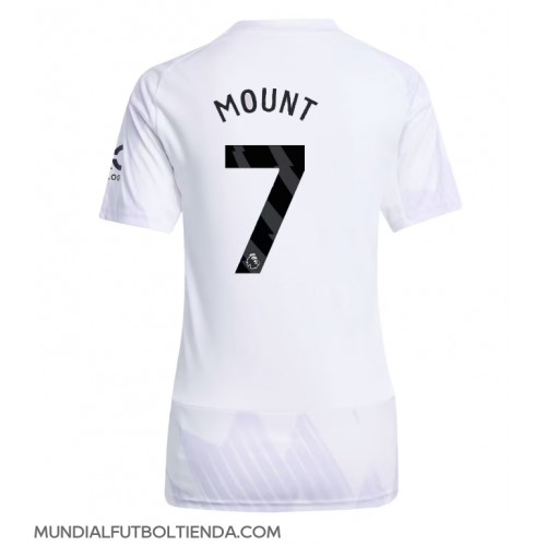 Camiseta Manchester United Mason Mount #7 Segunda Equipación Replica 2025-26 para mujer mangas cortas